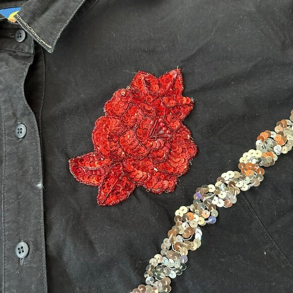 Cricket by the Creek Womens Western Rodeo Queening Long Sleeve Button Up Shirt - Picture 2 of 15